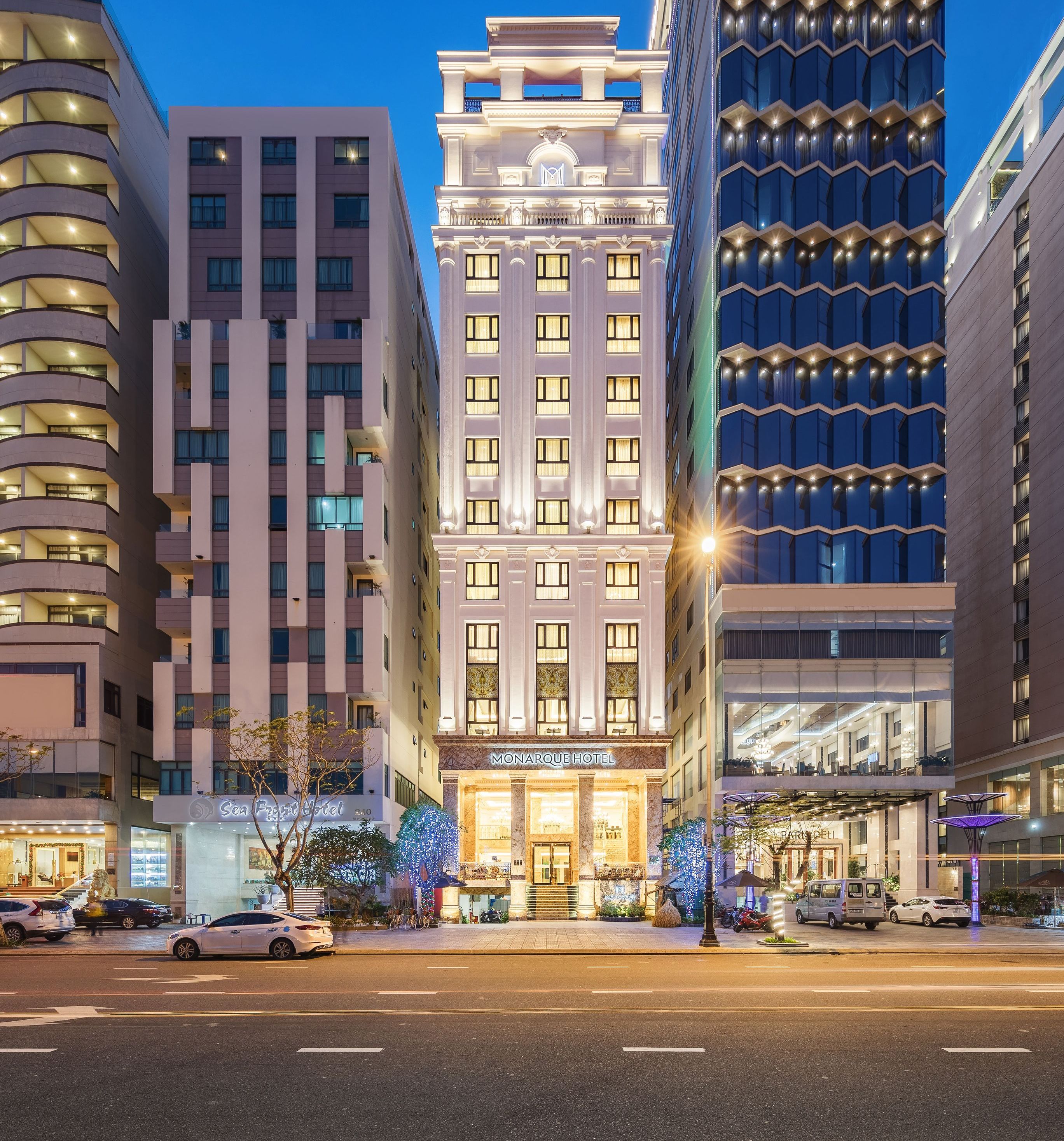 front of property – evening/night