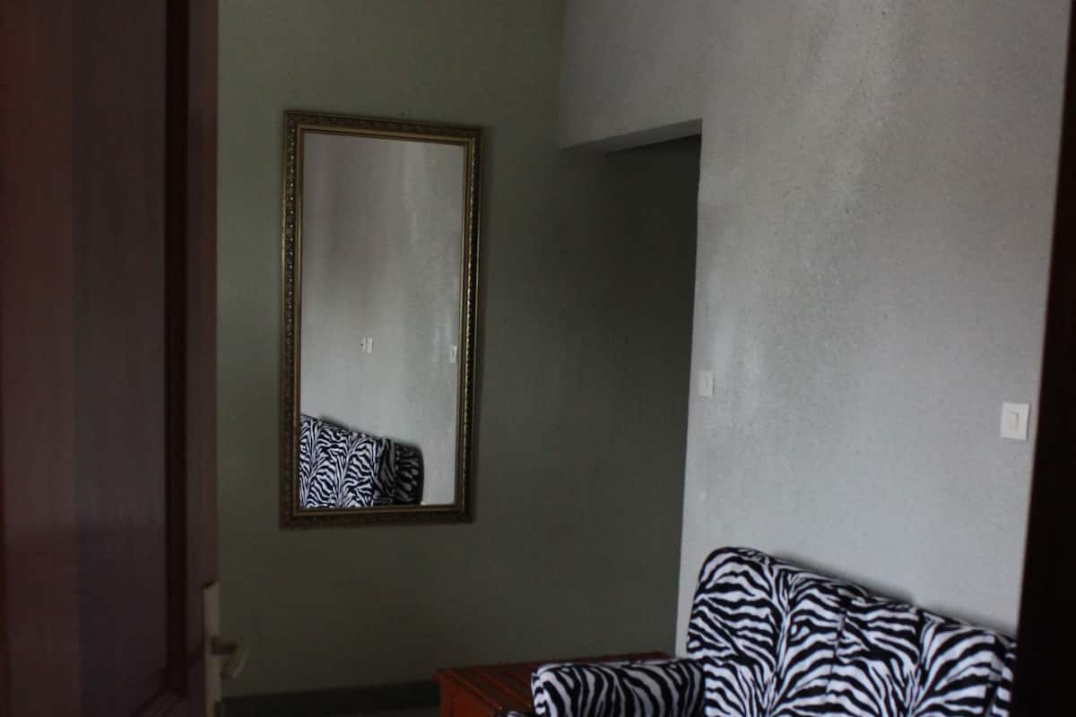 deluxe double room | living area | flat-screen tv