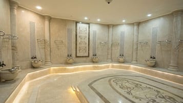 Sauna, steam room, hot springs, Turkish bath, body treatments, facials