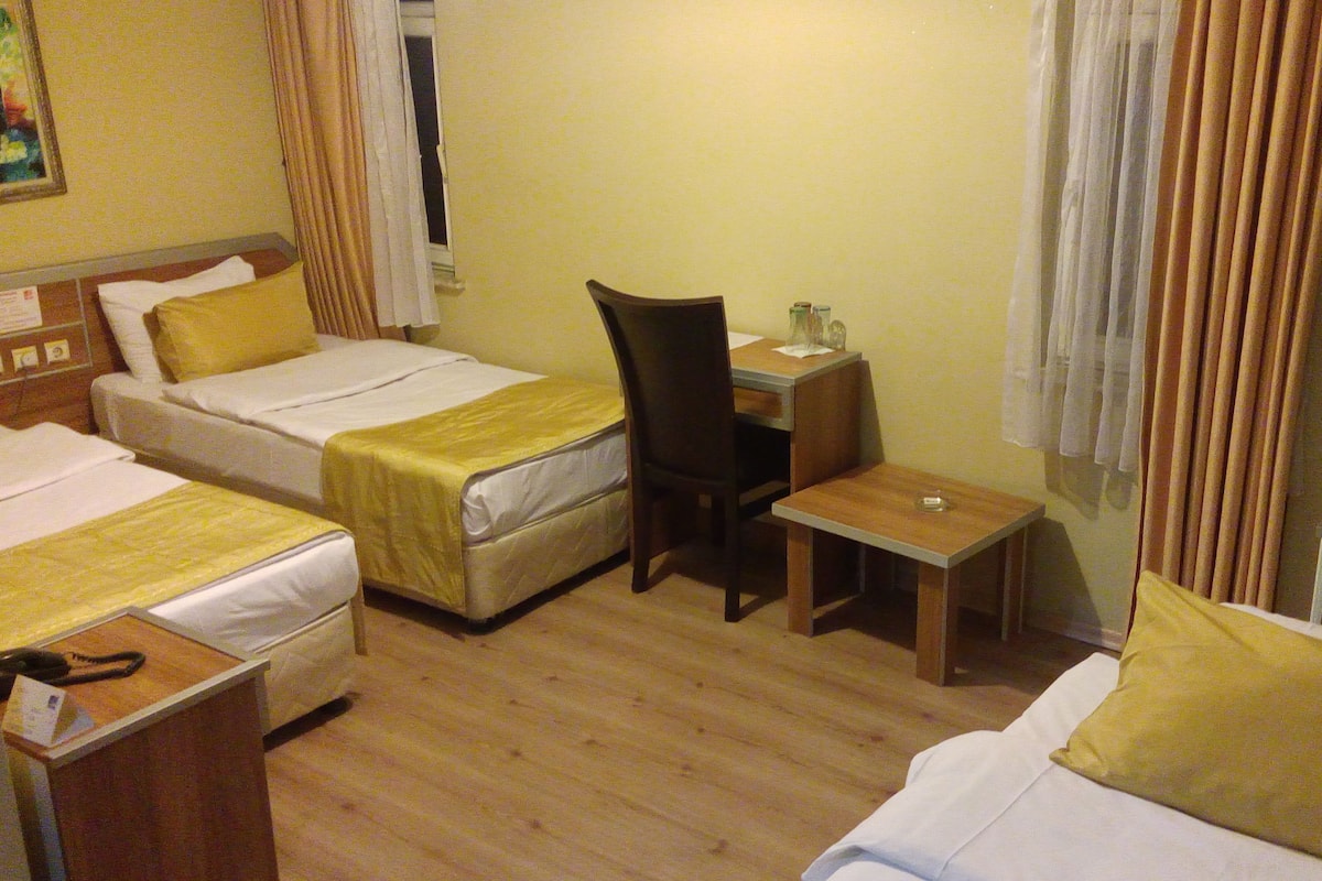 Standaard driepersoonskamer | Een bureau, extra bedden, gratis wifi