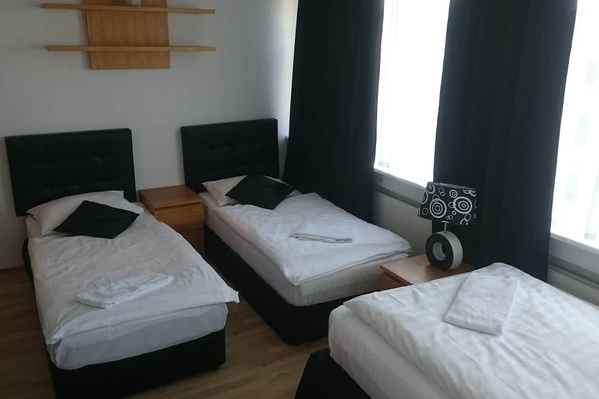 Kolmen hengen economy-huone | Työpöytä, pimennysverhot, silitysrauta/-lauta, ilmainen Wi-Fi