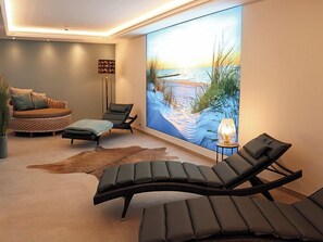 Un sauna, baño turco