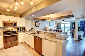 Condo, 3 Bedrooms | Private kitchen | Fridge, microwave, dishwasher, coffee/tea maker - GRAND ATLANTIC RESORT 601 - 3 Bedroom Condo by RedAwning (Myrtle Beach)