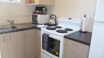 Microwave, coffee/tea maker, electric kettle, rice cooker