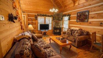 Smart TV, fireplace, video games, DVD player