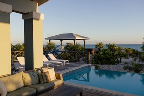 Outdoor pool, a heated pool