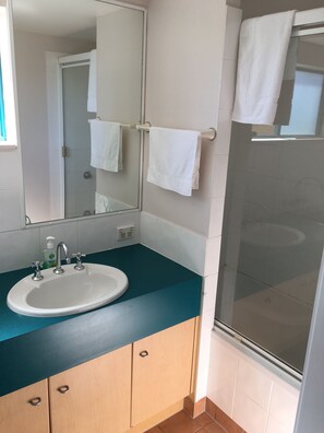 Estudio básico | Baño | Secadora de cabello y toallas 