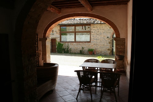 Portion Farmhouse nestled in the heart of Chianti with private pool, 