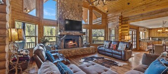Log cabin overlooking a creek!