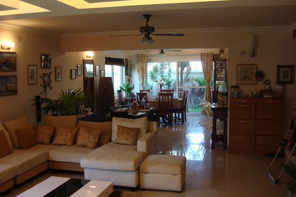 Downstairs living and dining room