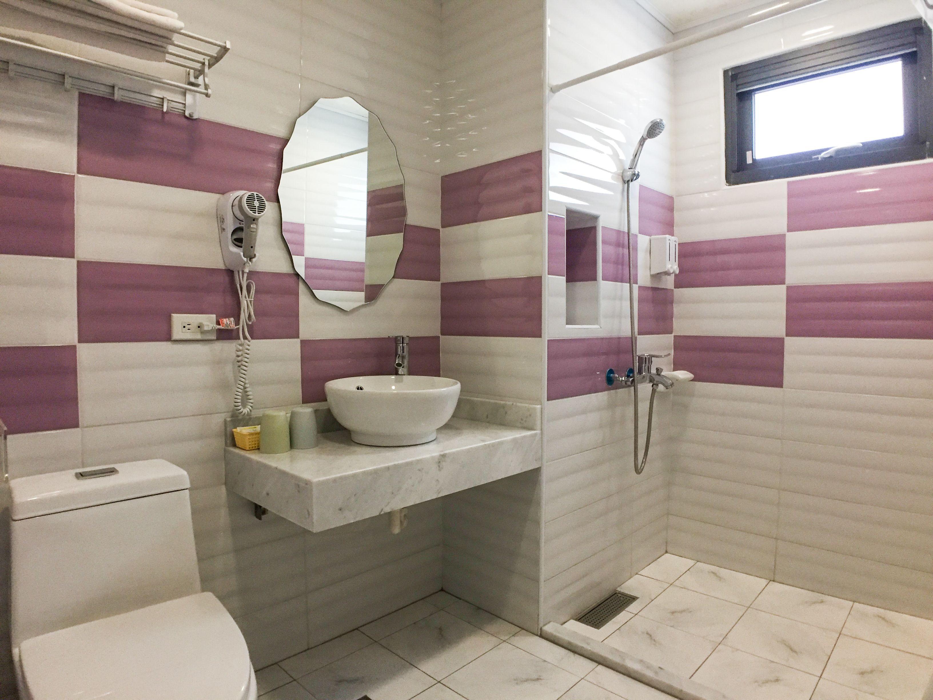 Standard Double Room, 1 Double Bed (No. 12) | Bathroom | Shower, free toiletries, hair dryer, slippers