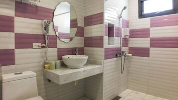 Standard Double Room, 1 Double Bed (No. 12) | Bathroom | Shower, free toiletries, hair dryer, slippers