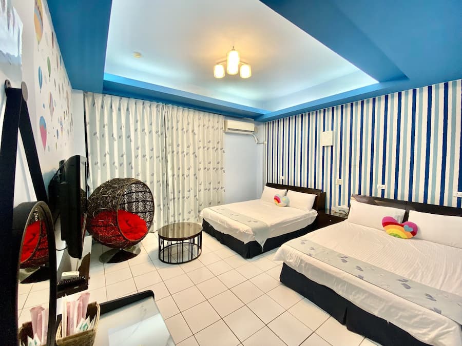 Family Quadruple Room, 2 Double Beds (No. 3) | Blackout curtains, soundproofing, free WiFi