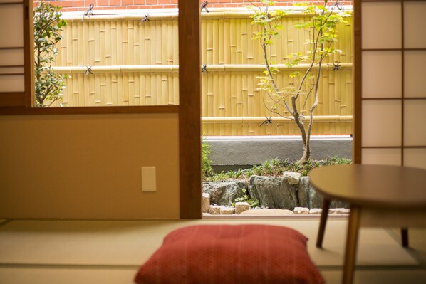 Japanese Style Room Private Shower Room | View from room - e-hostel Shinsaibashi (Osaka)