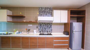 Desk, blackout curtains, soundproofing, iron/ironing board