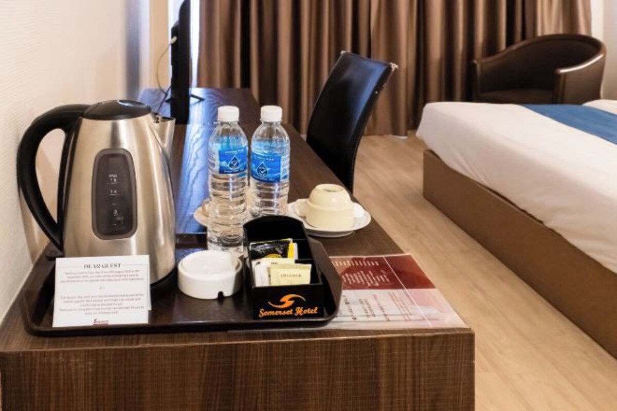 Desk, iron/ironing board (on request), WiFi (free)