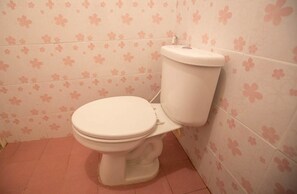 Standard-Doppelzimmer | Badezimmer | Dusche, kostenlose Toilettenartikel, Handtücher