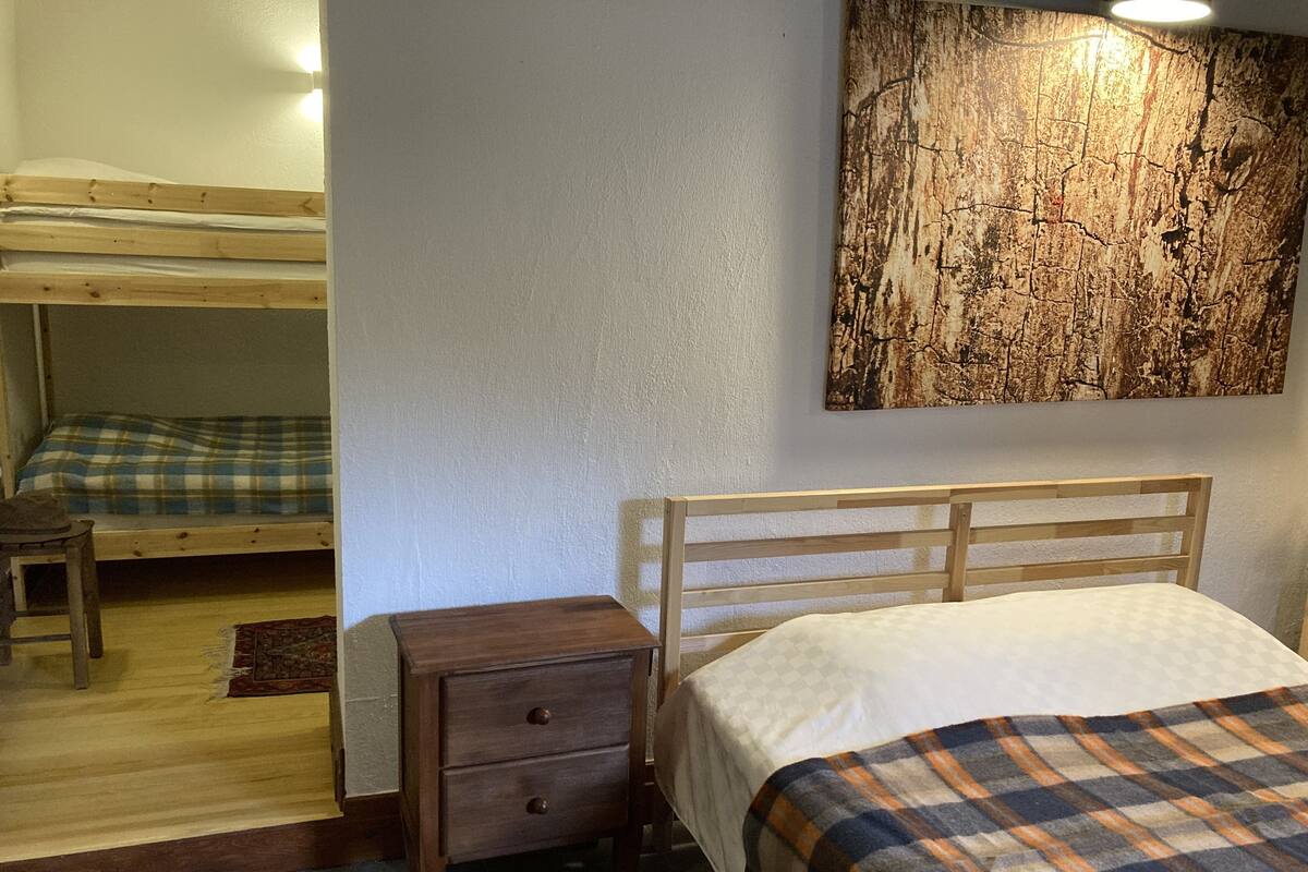 family quadruple room, mountain view | 1 bedroom, laptop workspace, soundproofing, iron/ironing board