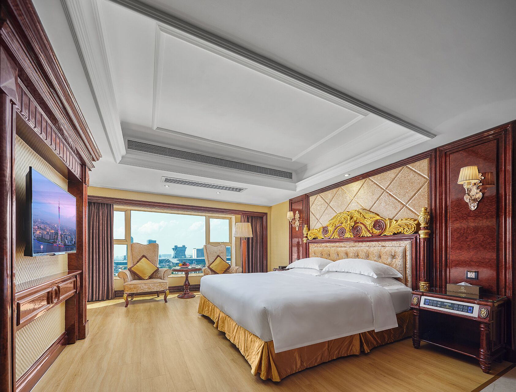 Suíte empresarial | Frigobar, cofres nos quartos, escrivaninha, cortinas blackout