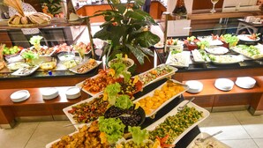 A buffet with various food options arranged on multiple trays. - Yol Is Holiday Hotel Trabzon (Trabzon)
