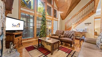 Cottage, 4 kamar tidur | Area keluarga | Smart TV dan perapian