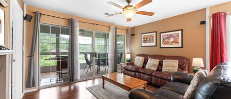 Condo, 2 Bedrooms | Living area | Smart TV, fireplace, DVD player