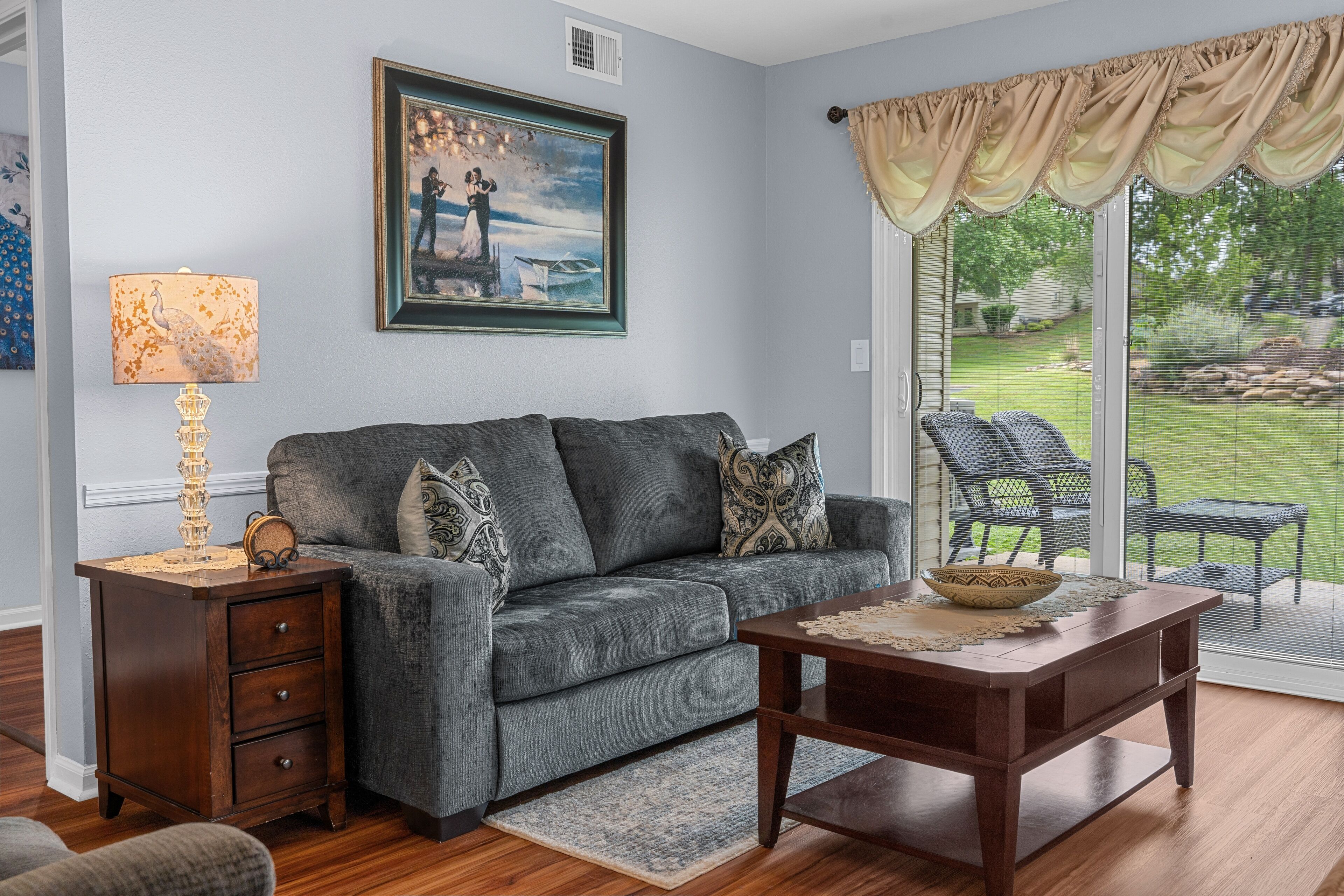 Condo, 2 Bedrooms | Living area | Smart TV, fireplace