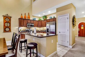 Villa, 3 Bedrooms | Private kitchen | Fridge, microwave, oven, dishwasher