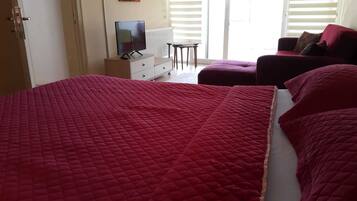 Standard-studiolejlighed - 1 dobbeltseng med sovesofa | Terrasse/gårdhave