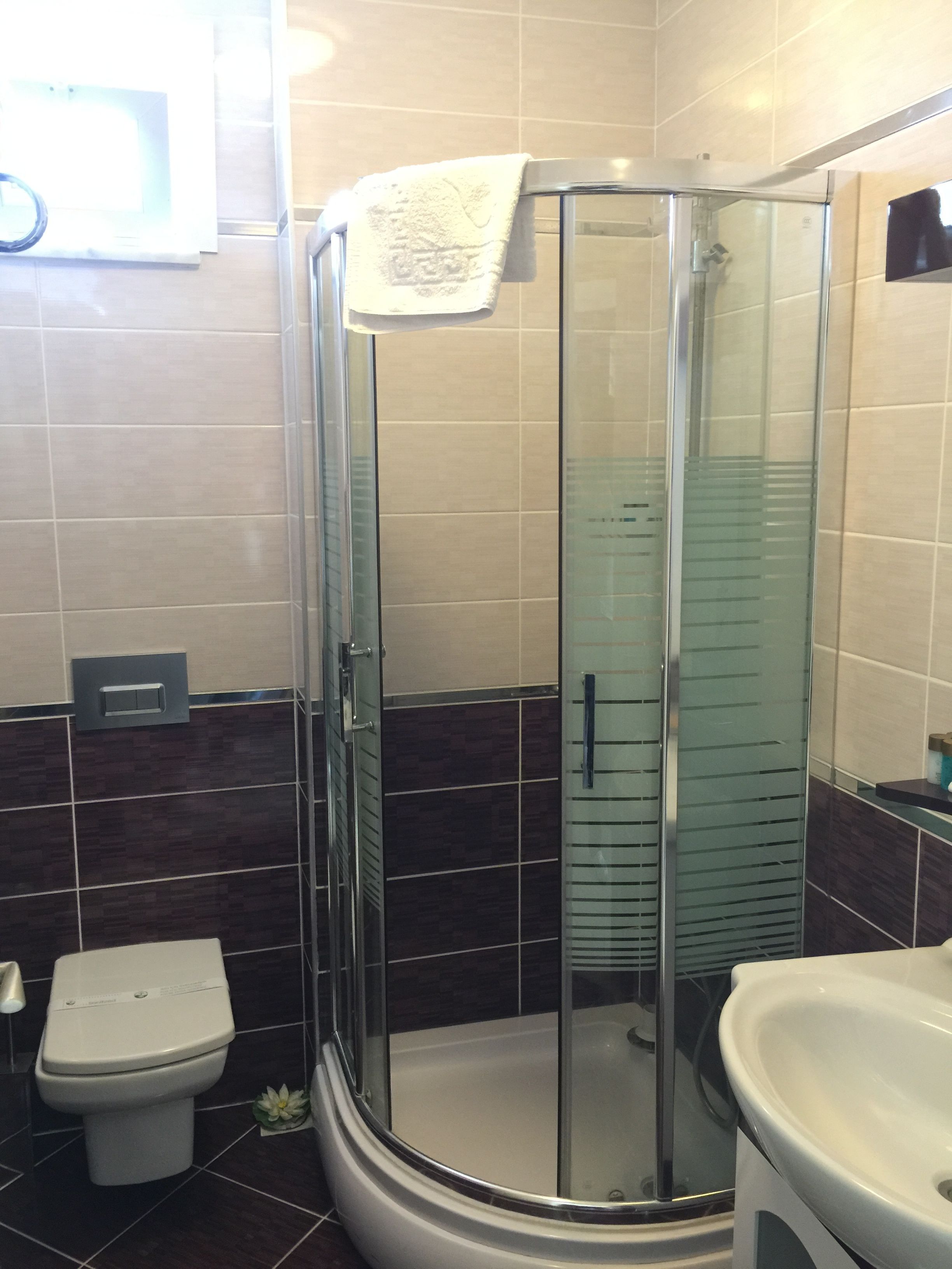 free toiletries, hair dryer, slippers, towels