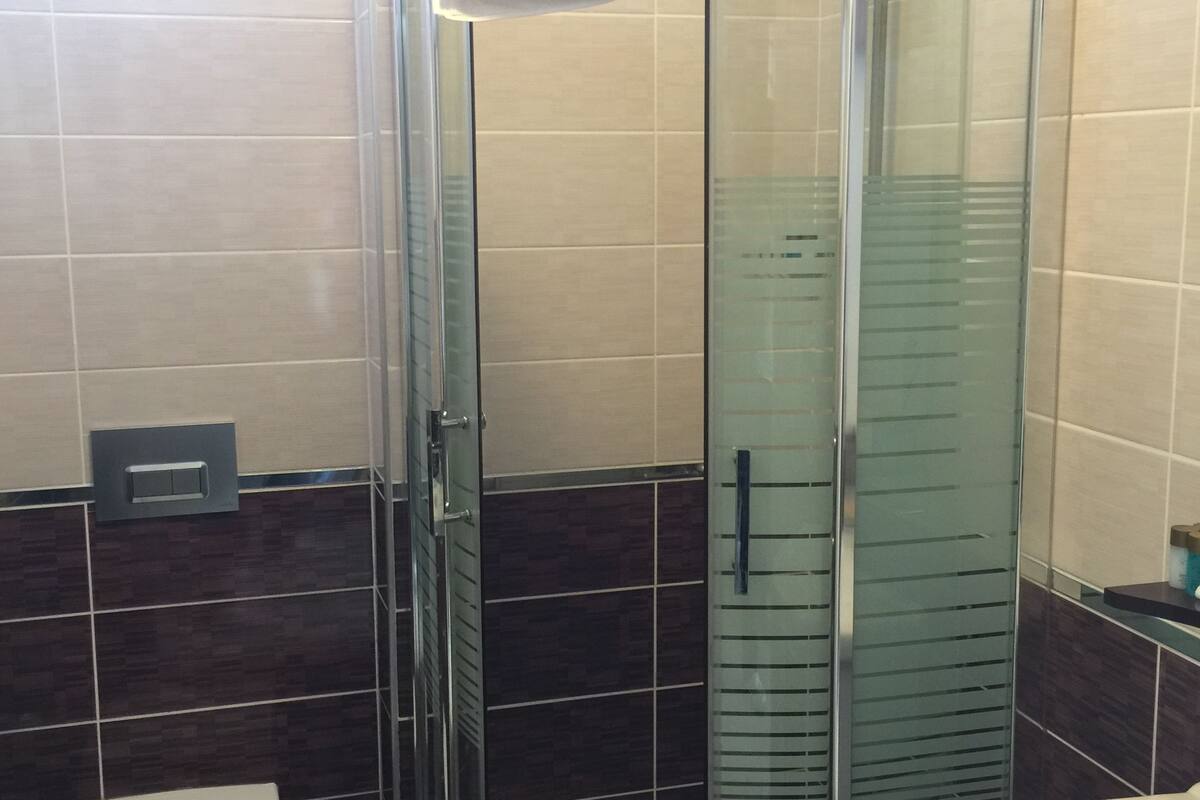 free toiletries, hair dryer, slippers, towels