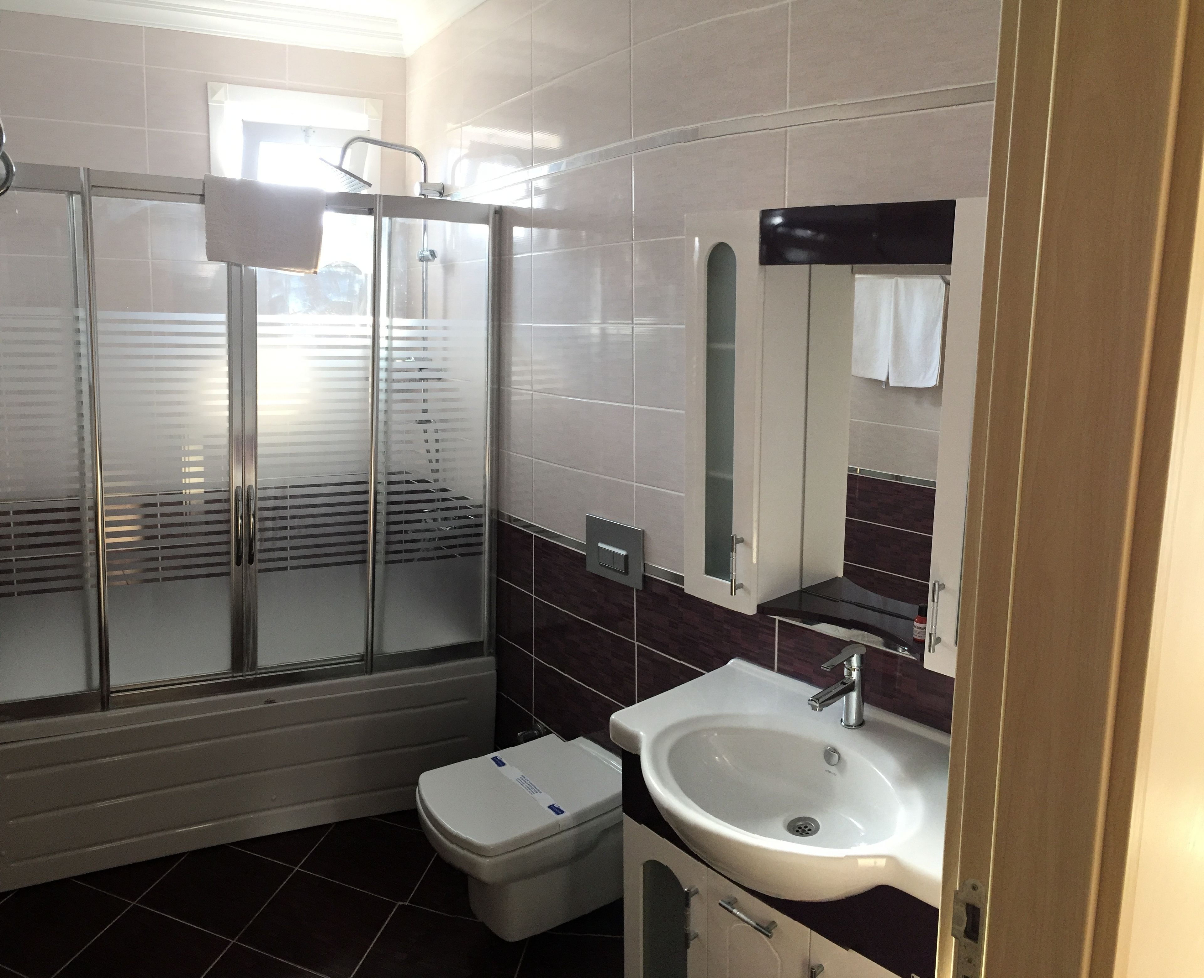 free toiletries, hair dryer, slippers, towels