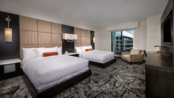 In-room safe, desk, laptop workspace, blackout drapes