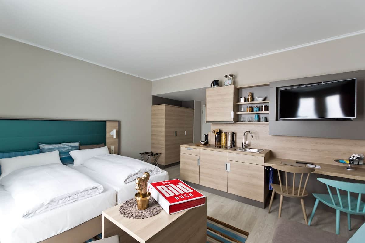 In-room safe, desk, blackout drapes, iron/ironing board (on request)