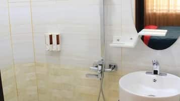 Free toiletries, hair dryer, towels