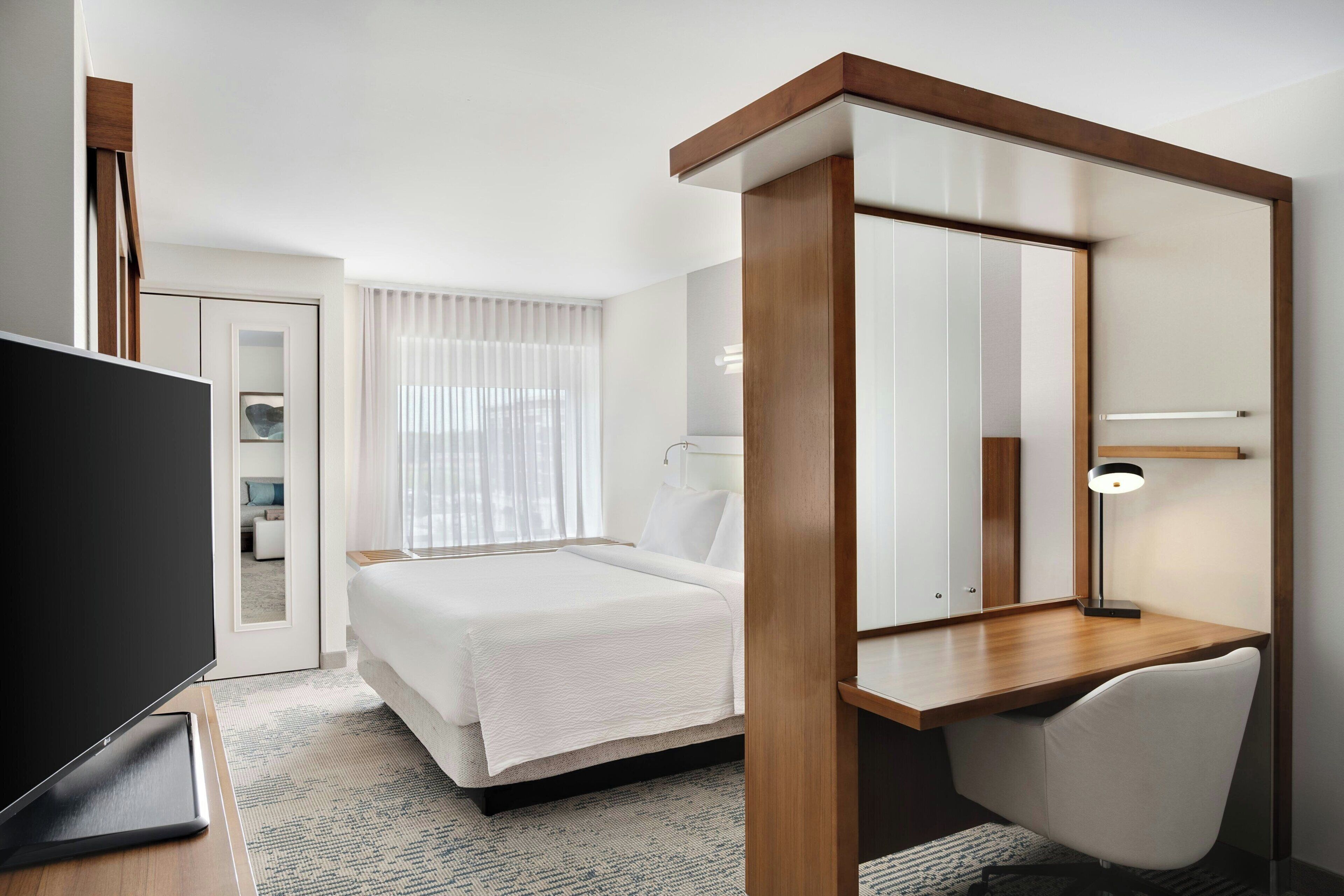 Suite, 1 King Bed with Sofa bed | Pillowtop beds, desk, iron/ironing board, free cribs/infant beds