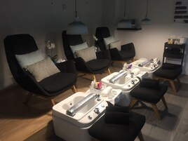Body treatments, body scrubs, facials, manicures and pedicures