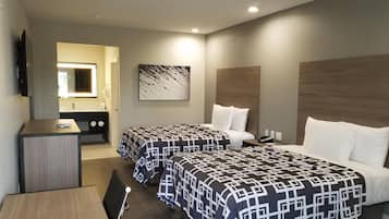 Desk, blackout drapes, iron/ironing board, free WiFi