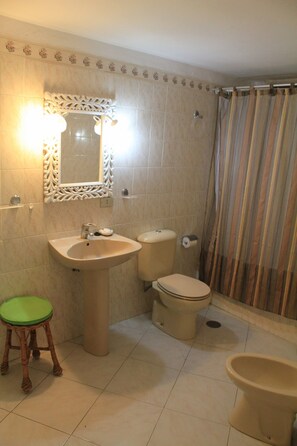 Combined shower/tub, bidet, towels - Comfortable and nice apartment in Beachfront in Los Cristianos (Playa de Los Cristianos, Arona)