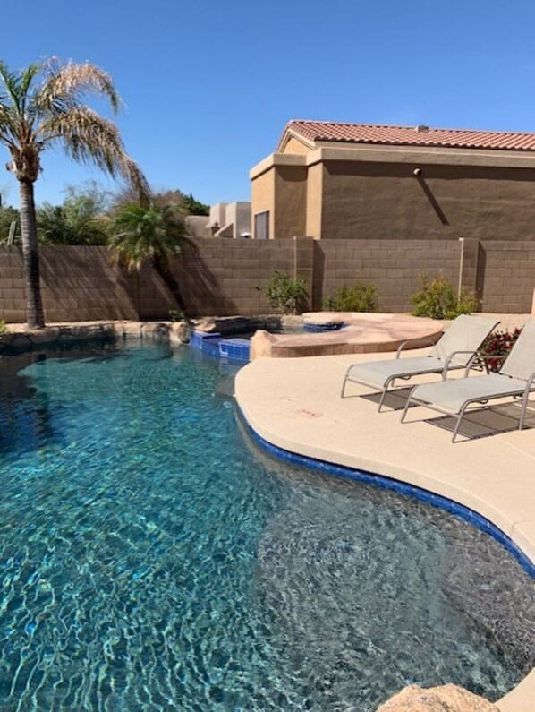 Outdoor pool, a heated pool
