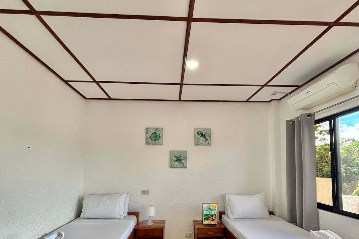 Twin Room with Balcony | In-room safe, desk, free WiFi, bed sheets