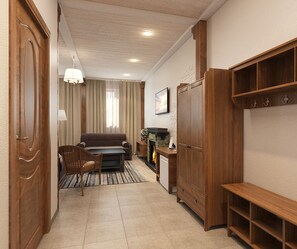 Luxury Suite, 1 Bedroom, Sauna | Living area | LED TV