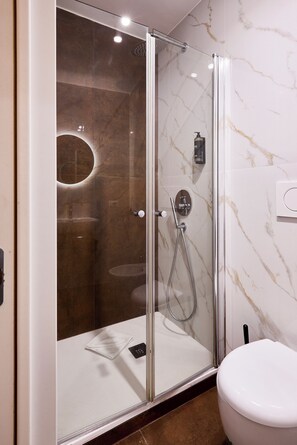 Classic Double or Twin Room | Bathroom | Shower, free toiletries, hair dryer, slippers - Dem Hotel (Rome)