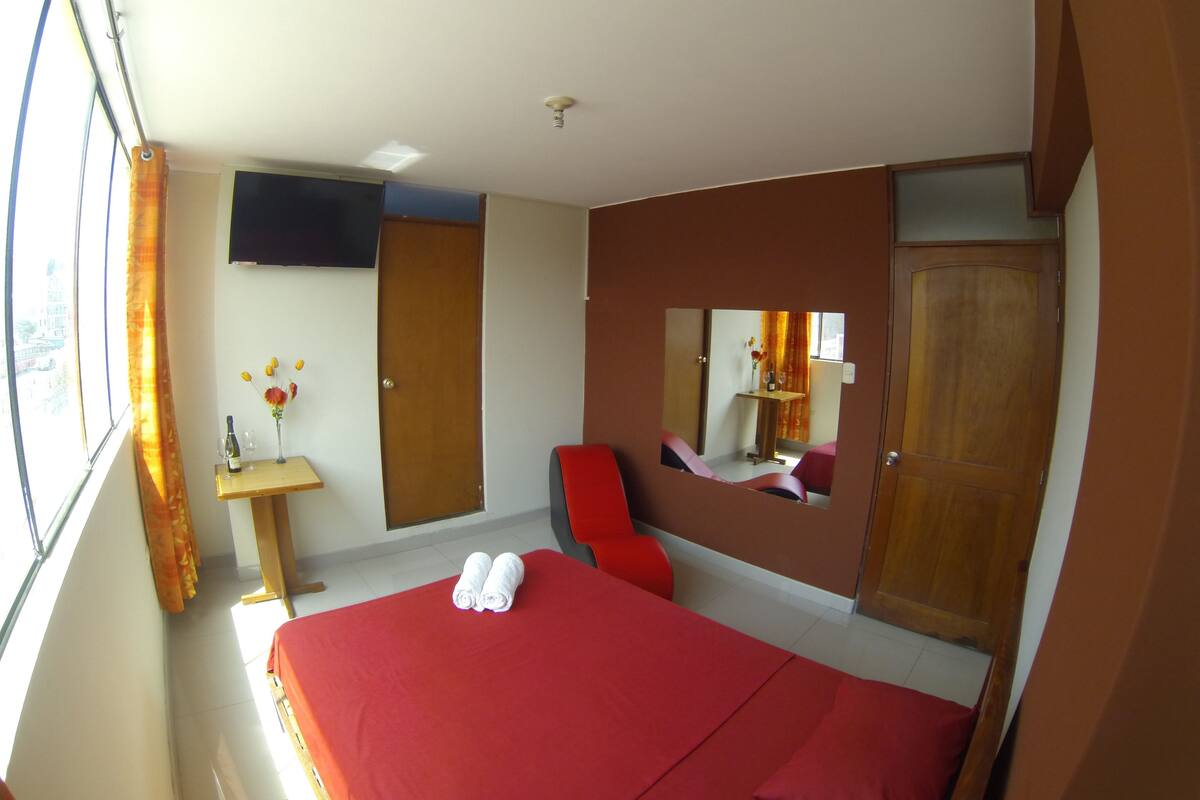 Quarto casal superior | 1 quarto, Wi-Fi de cortesia
