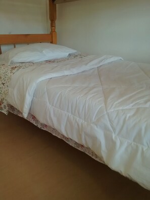 Premium bedding, desk, blackout curtains, soundproofing