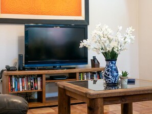 케이블 채널 시청이 가능한 32인치 평면 TV, TV, DVD 플레이어