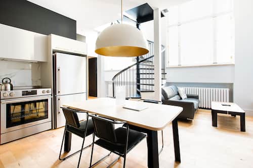 Apartment, 2 Bedrooms (SP 102) | Private kitchen | Full-size fridge, microwave, oven, stovetop