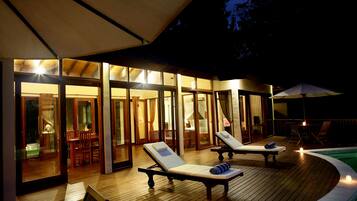 Luxury Villa, 2 Bedrooms, Private Pool | Terrace/patio