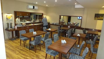 Free daily buffet breakfast