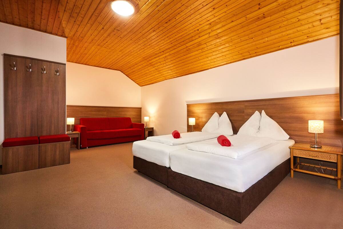 Desk, free WiFi, bed sheets